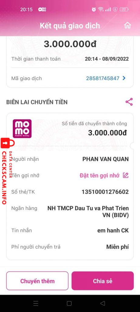 Evidence against PHAN VAN QUAN