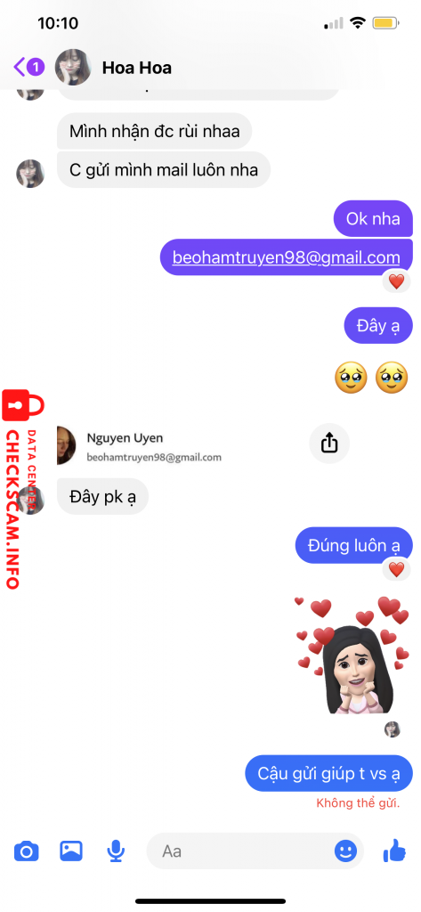Evidence against Trinh Ngoc Van Hoa