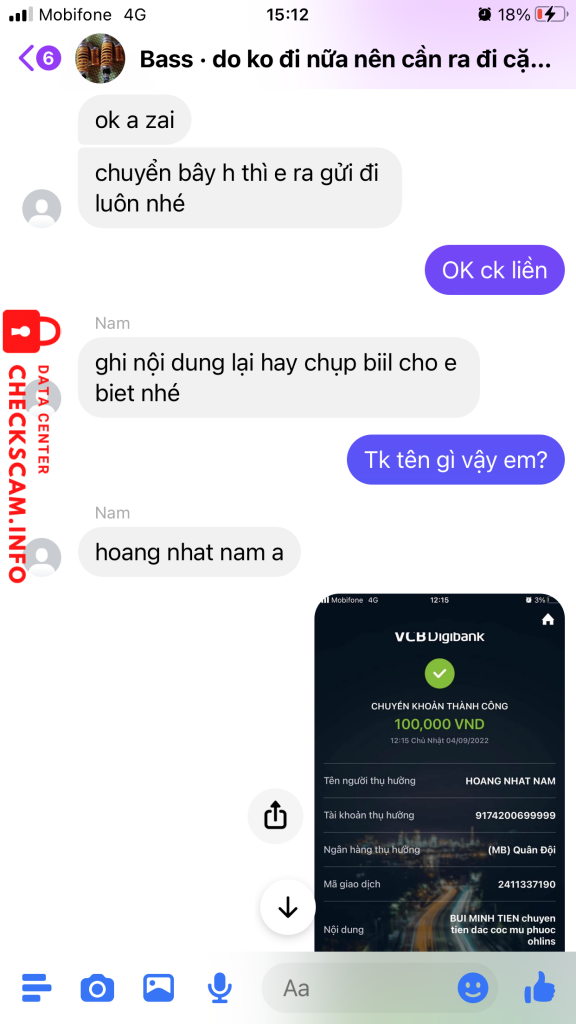 Evidence against Hoàng Nhật Nam