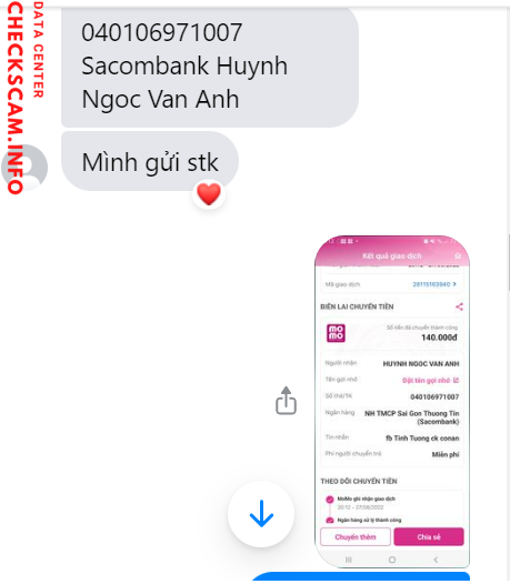 Evidence against Huynh Ngoc Van Anh