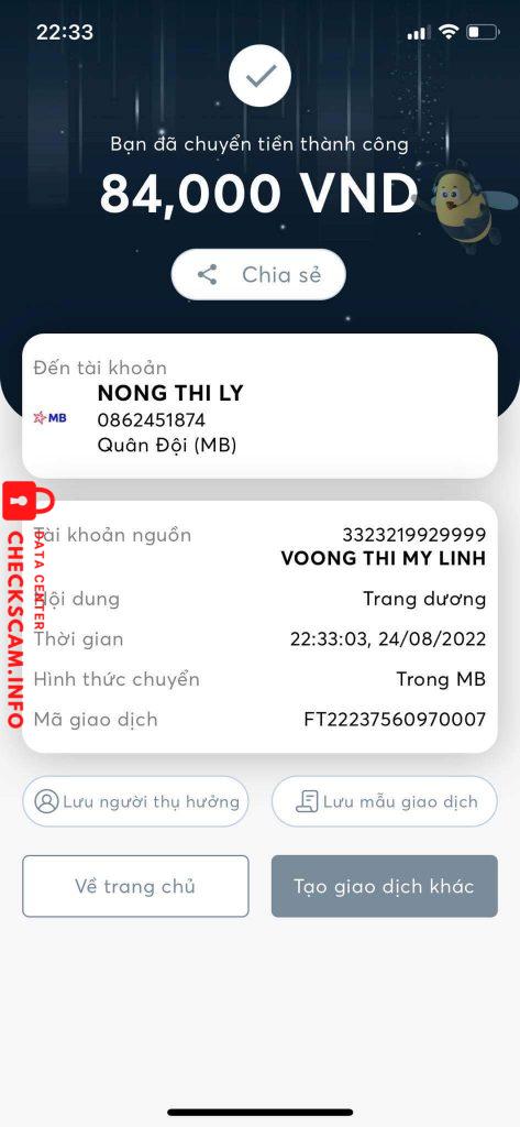Evidence against Nong Thi Ly