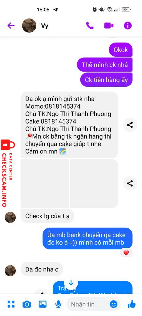 Evidence against Ngo Thi Thanh Phuong