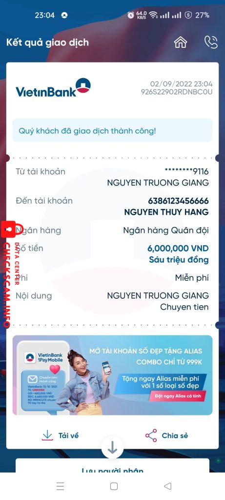 Evidence against Nguyen Thuy Hang