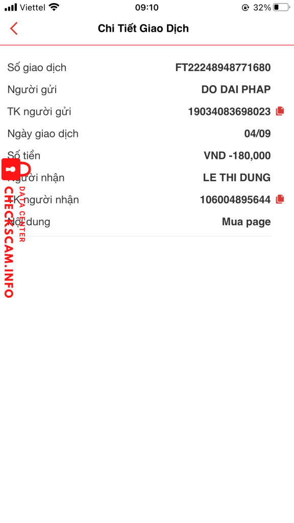 Evidence against Lê thị dung
