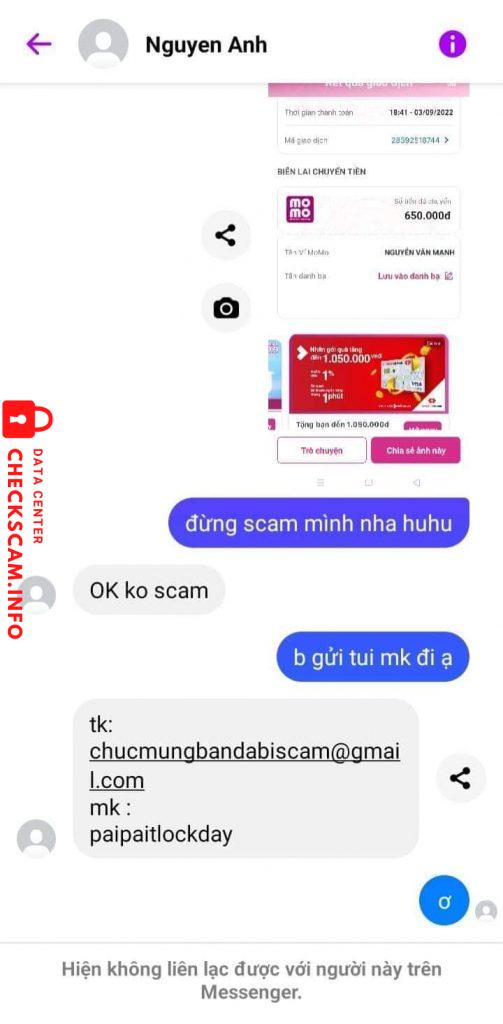Evidence against Chu Thị Hiền