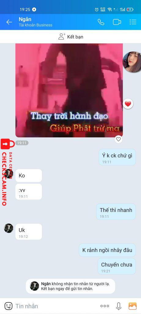 Evidence against Ngân (nó tạo nick ảo đi scam nên không biết tên thật)