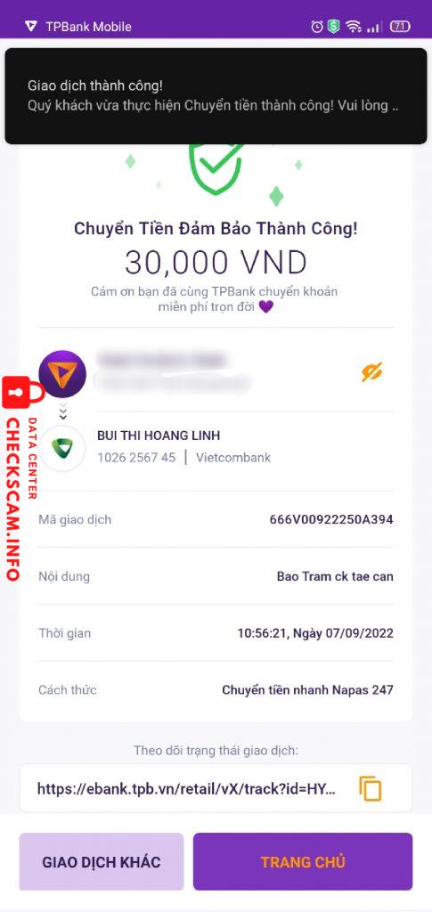 Evidence against BÙI THỊ HOÀNG LINH