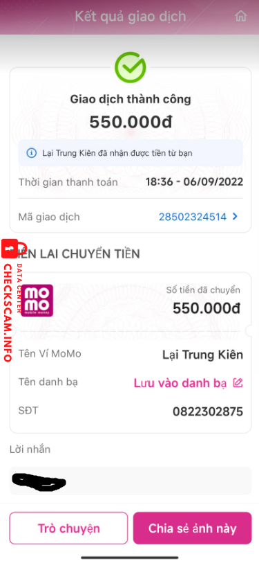 Evidence against Lại Trung Kiên
