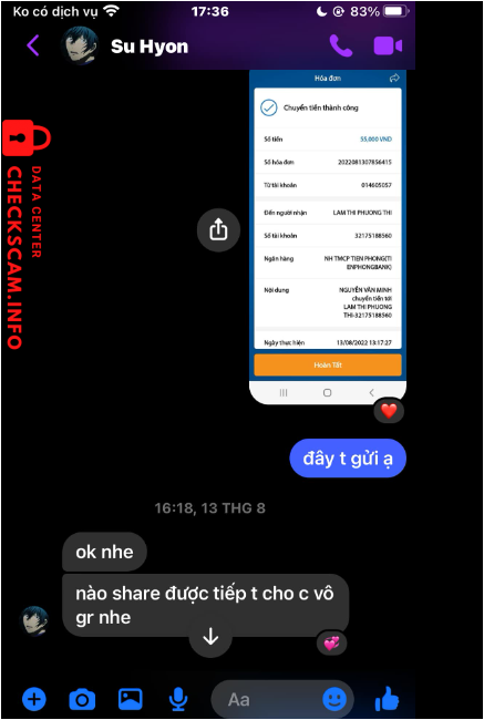 Evidence against LAM THI PHUONG THI