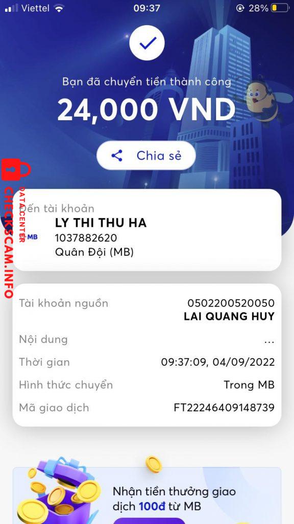 Evidence against Trà My