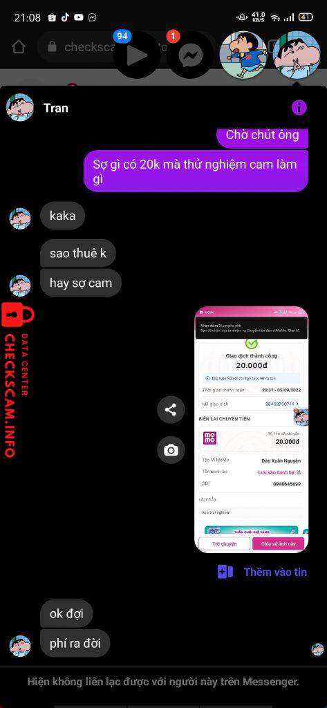 Evidence against Đào xuân nguyên
