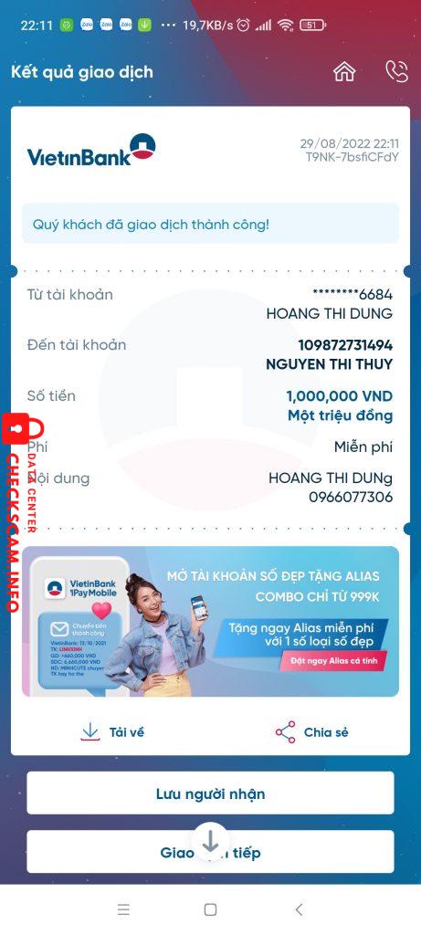 Evidence against Nguyen Thi thuy