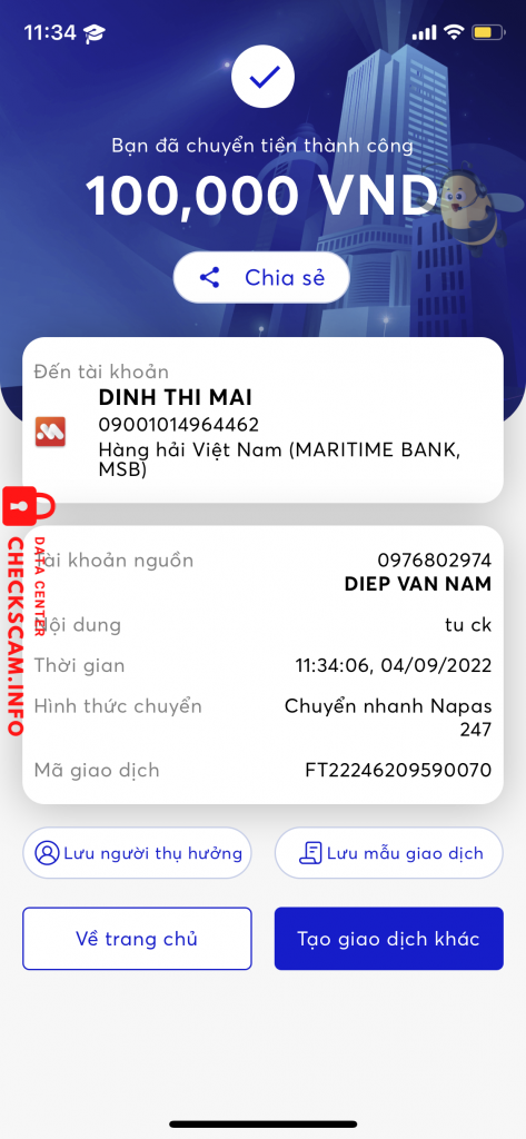 Evidence against Dinh Thi Mai