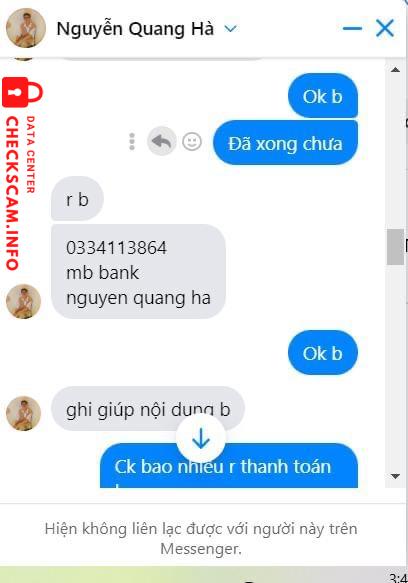 Evidence against Nguyễn Quang Hà