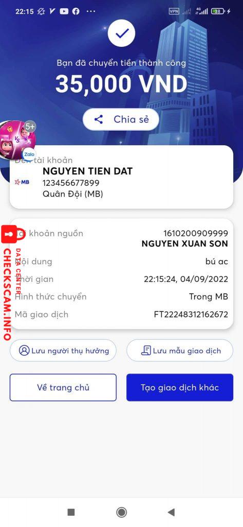 Evidence against Nguyen Tien Dat
