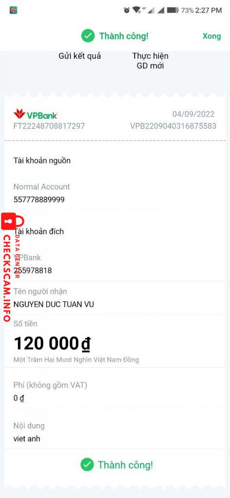 Evidence against nguyen duc tuan vu