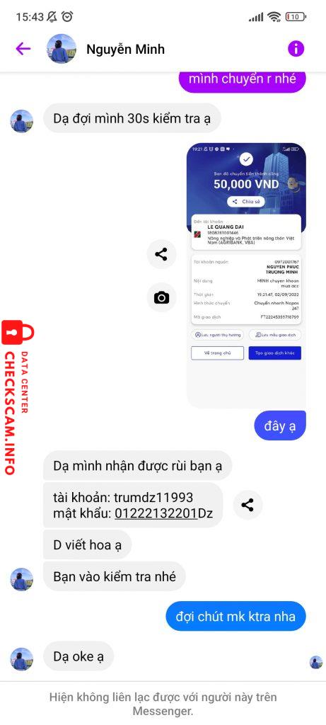 Evidence against Le Quang Dai