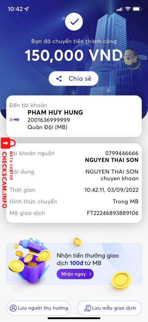 Evidence against phạm huy hùng