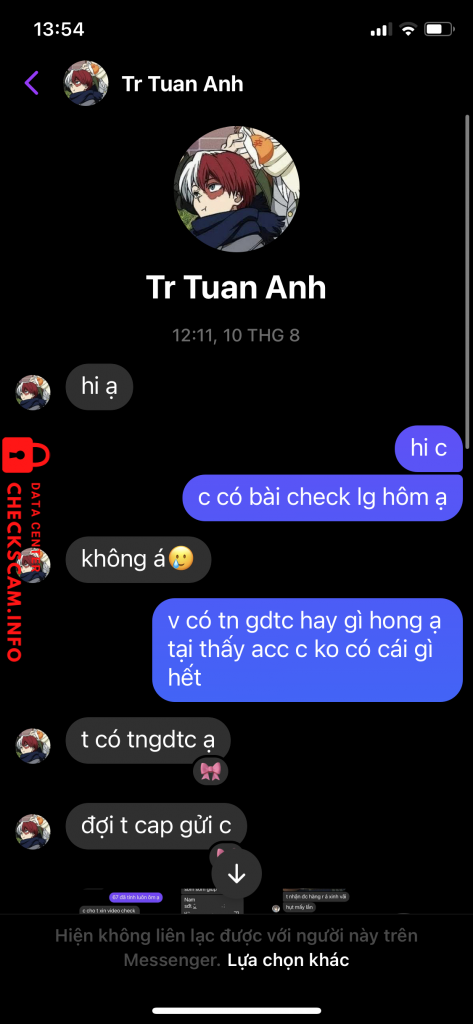 Evidence against Tr tuan anh
