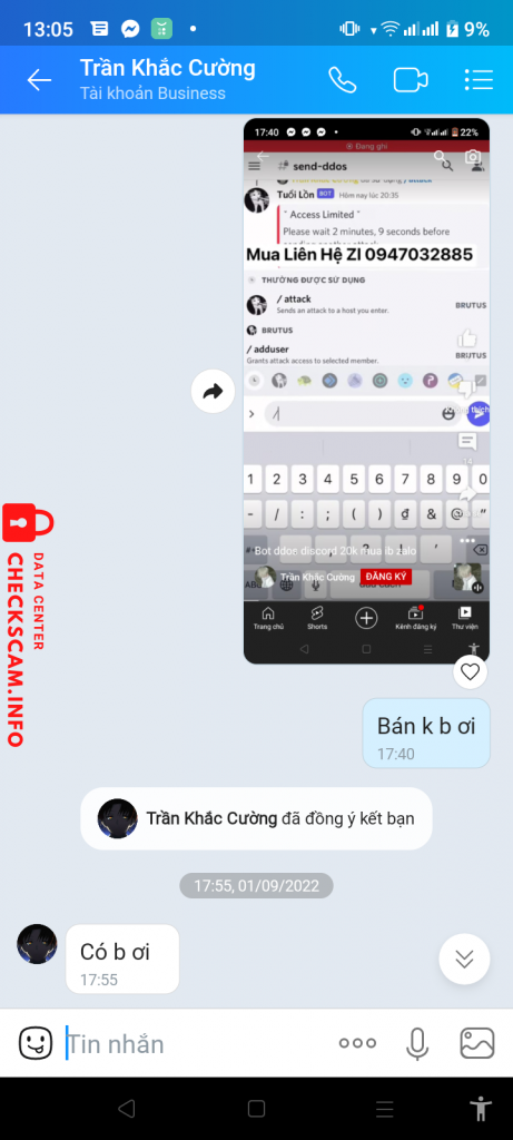 Evidence against Nguyễn Thị nhật linh