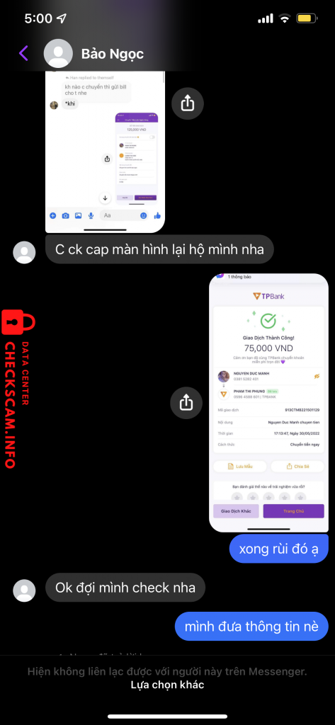 Evidence against PHAM THI PHUNG