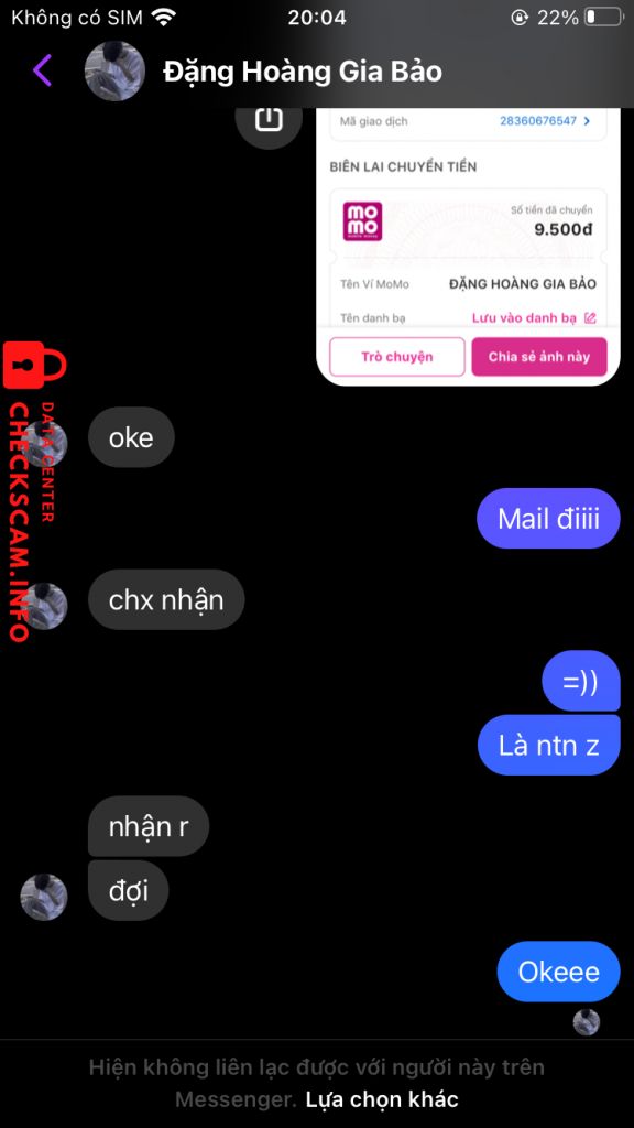 Evidence against Đặng Hoàng Gia Bảo