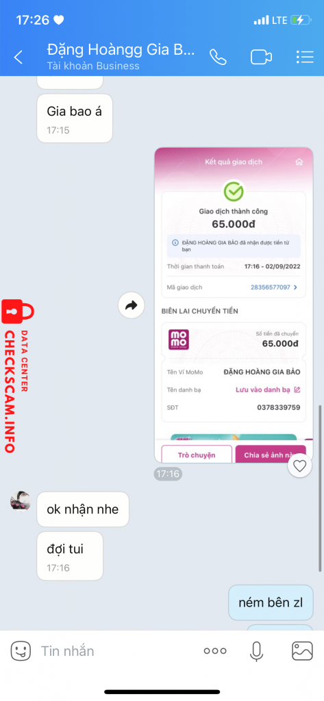 Evidence against Đặng Hoàng Gia Bảo