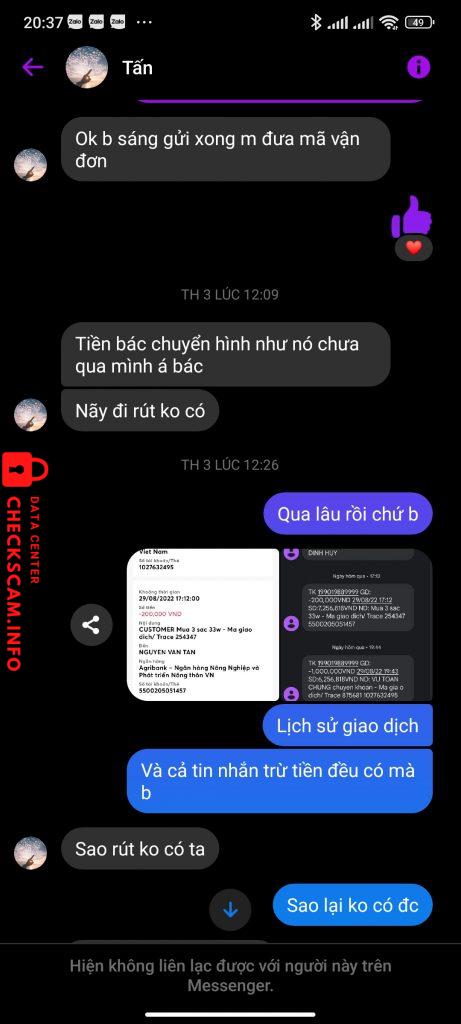 Evidence against Nguyen Van Tan