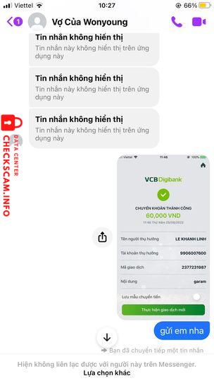 Evidência contra Lê Khánh Linh