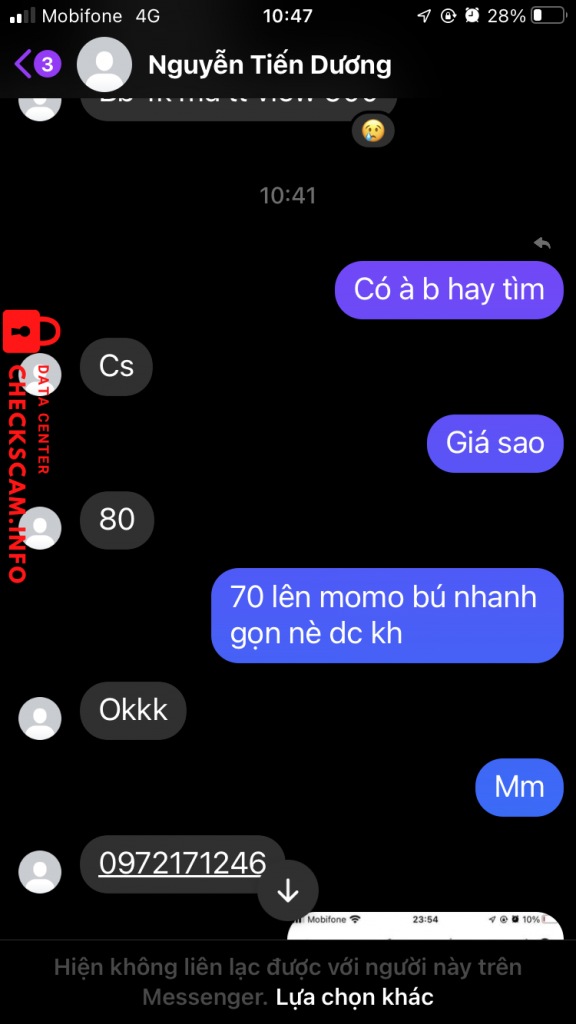 Evidência contra Nguyễn Tiến Dương