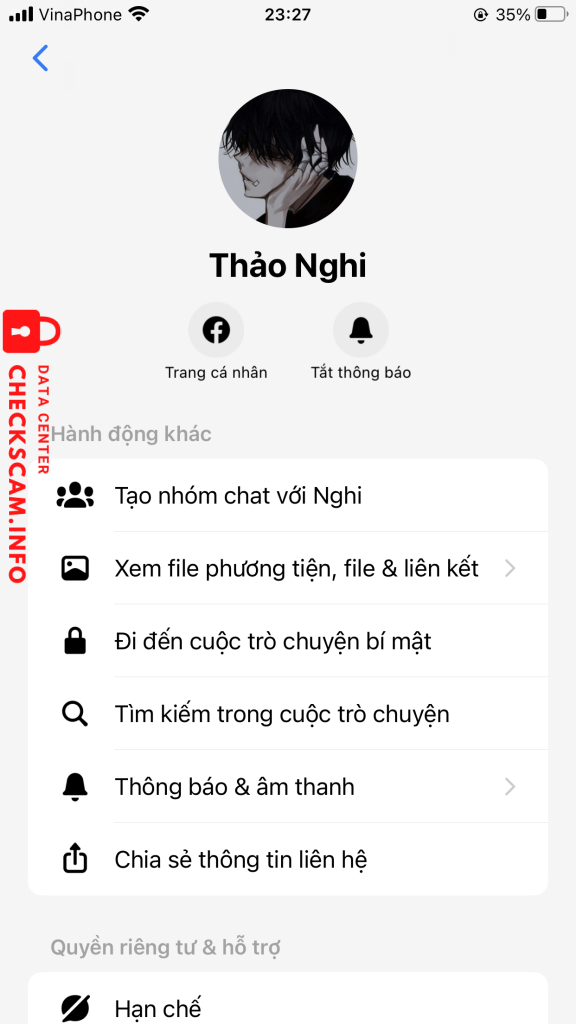 Evidência contra Thảo Nghi