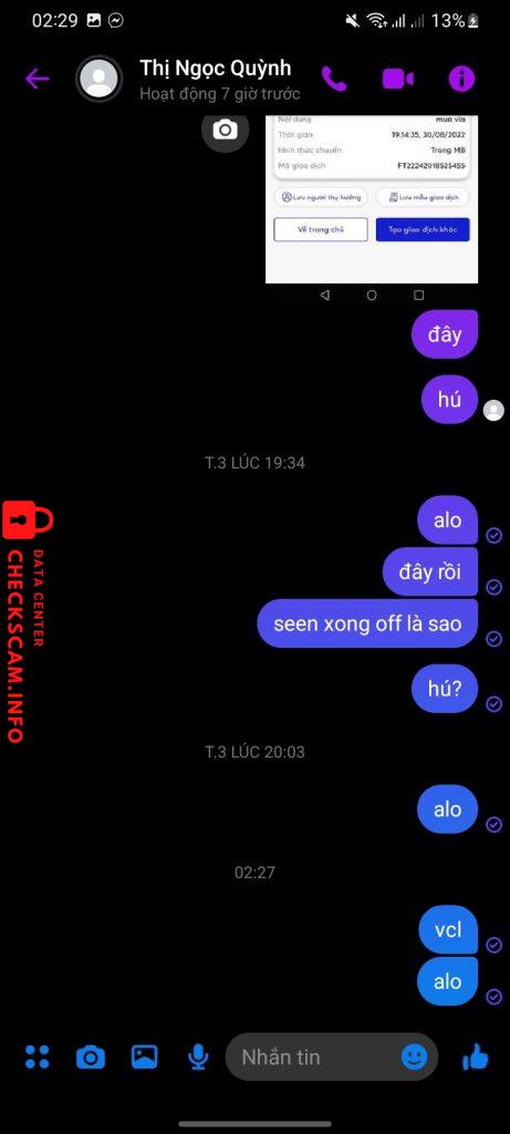 Evidência contra Nguyen Thi Hang