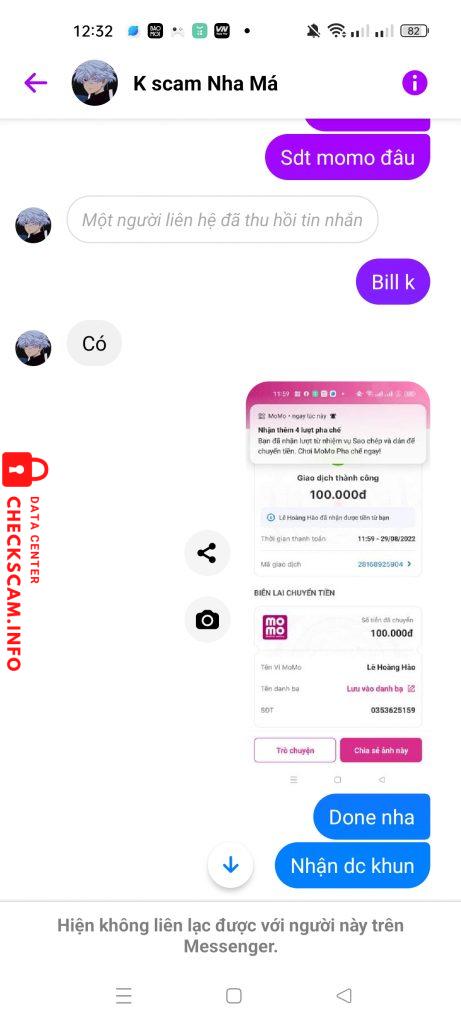 Evidência contra Lê Hoàng Hào