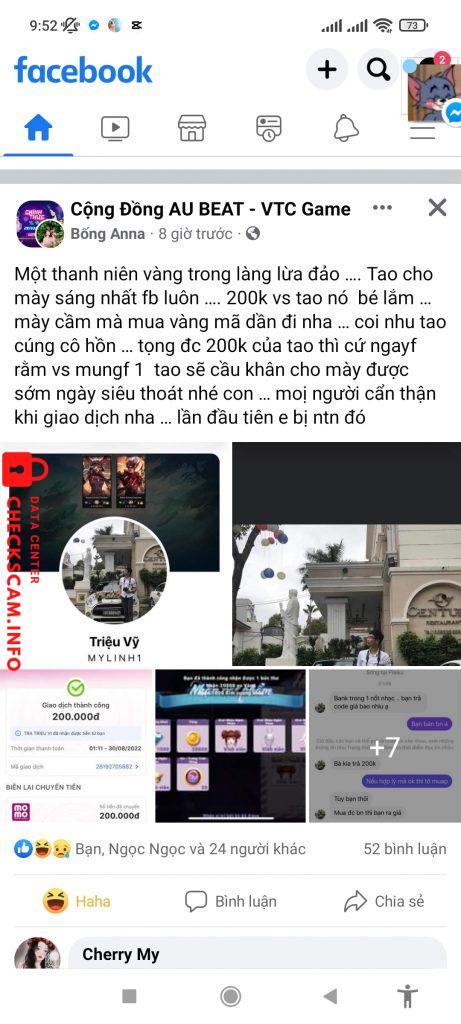 Evidência contra TRA TRIEU VI