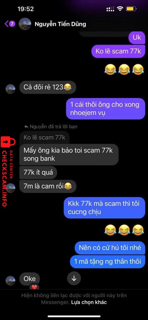 Evidência contra Nguyễn Tiến Dũng