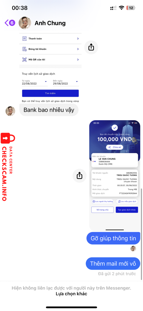 Evidência contra LE VAN CHUNG