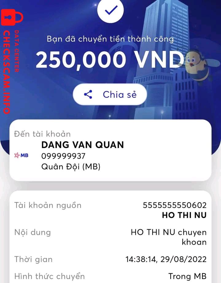 Evidência contra DANG VAN QUAN