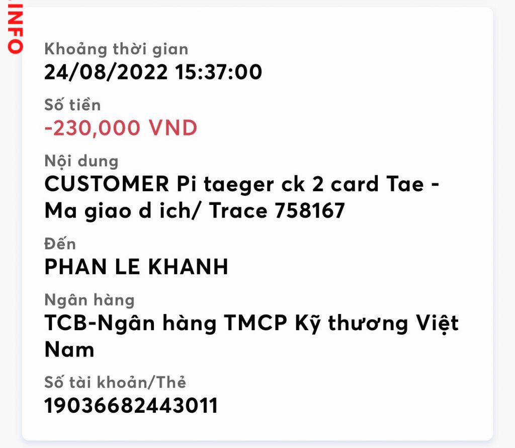 Evidência contra PHAN LE KHANH