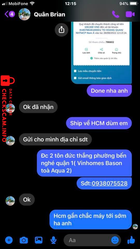 Evidência contra Tô Hoàng Quân