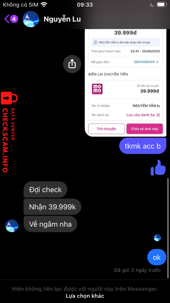 Evidência contra NGUYỄN VĂN lu