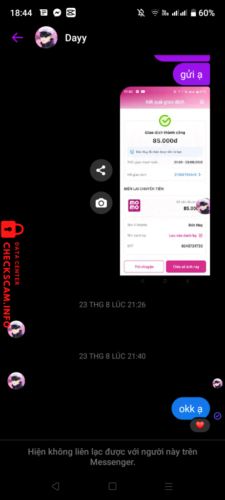 Evidência contra Đức Huy