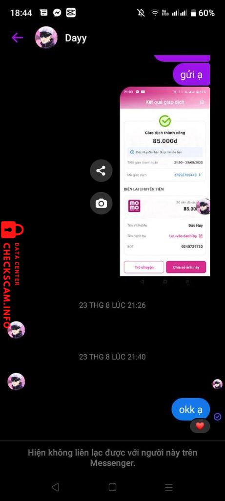 Evidência contra Đức Huy