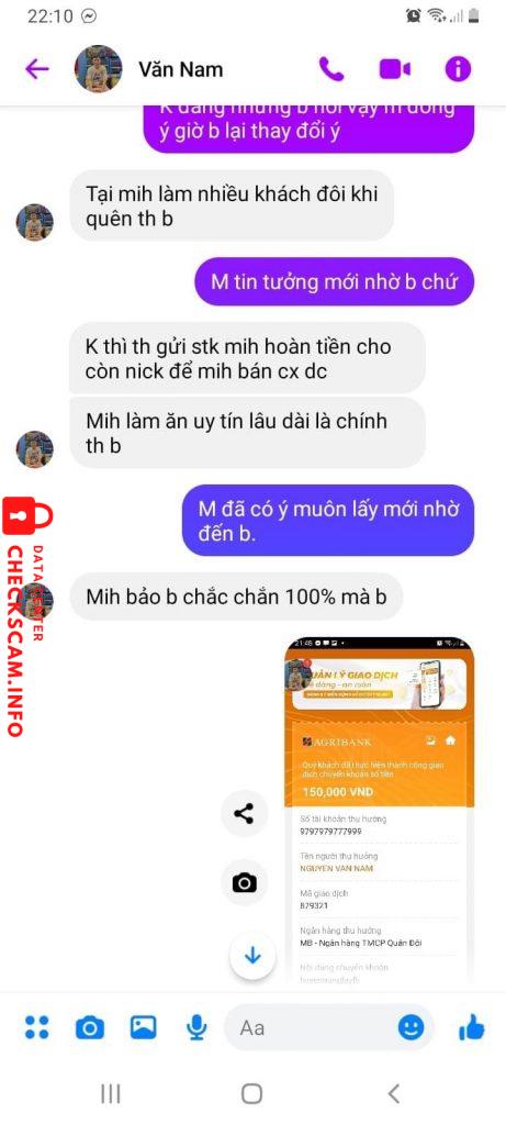 Evidência contra Nguyễn Văn Nam