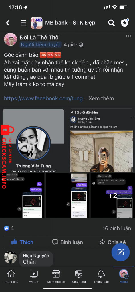 Evidência contra Truong viet tung