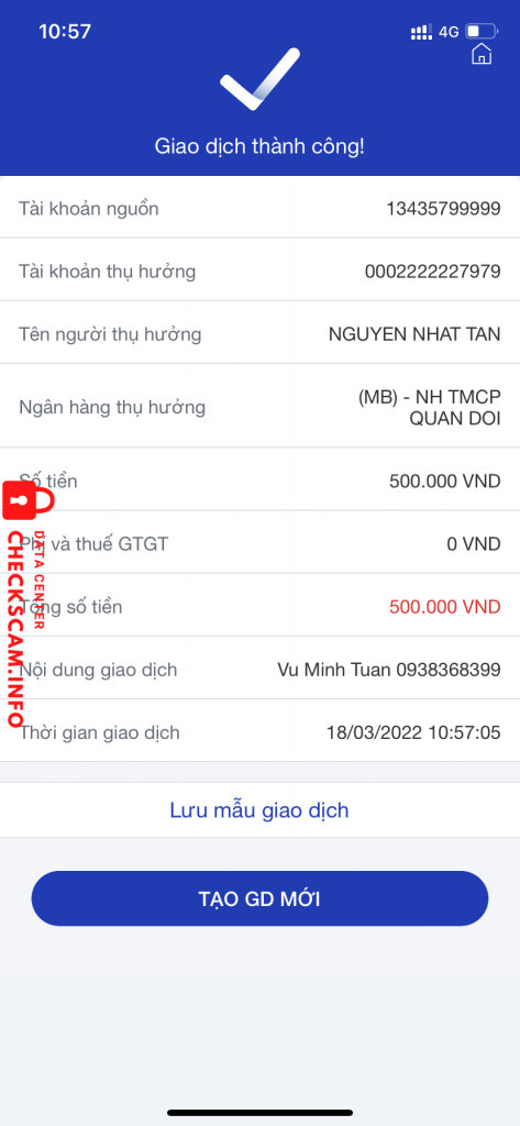 Evidência contra Nguyễn Nhật Tân