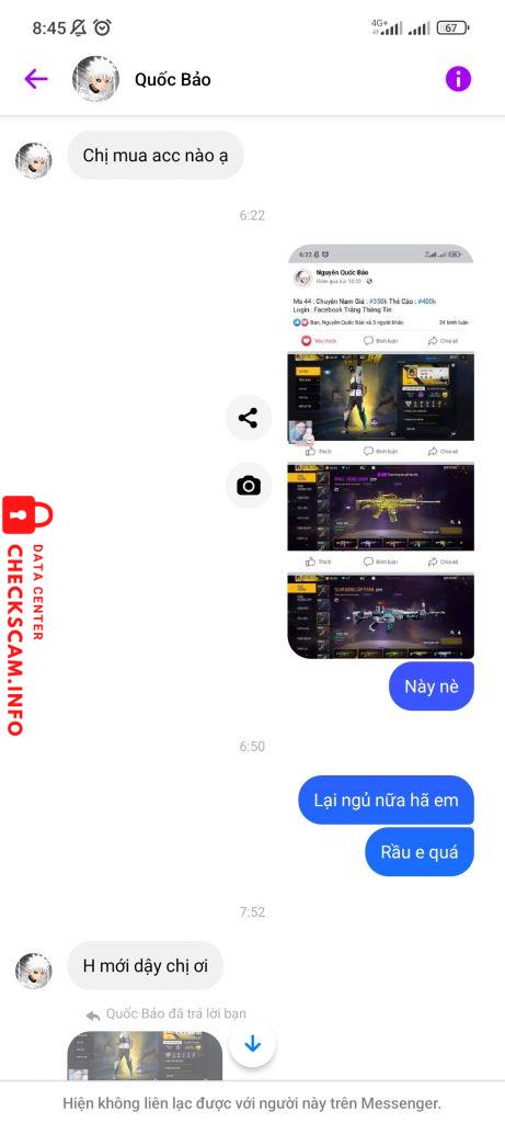 Evidência contra Nguyễn Quốc Bảo