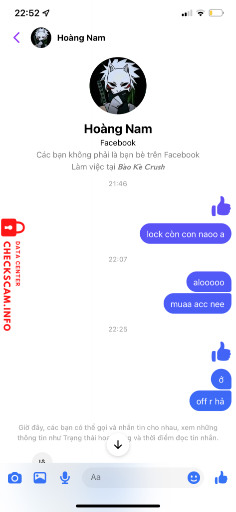 Evidência contra Hoàng Ngọc Nam