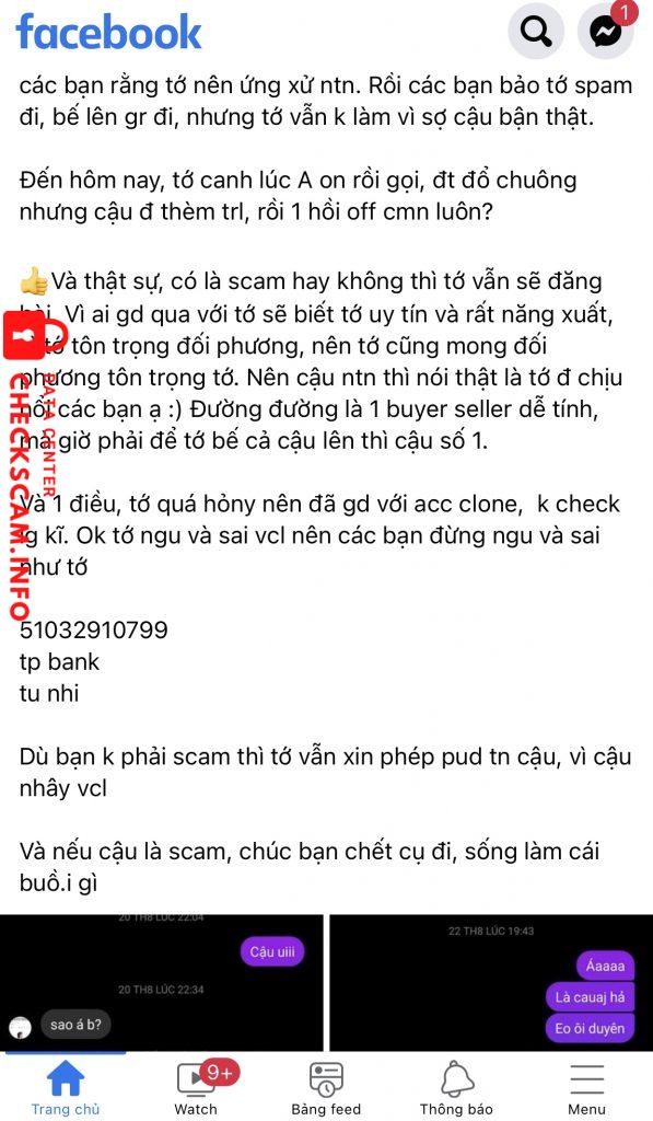 Evidência contra Nguyễn Thị Tú Nhi