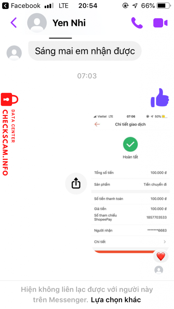 Evidência contra yen nhi