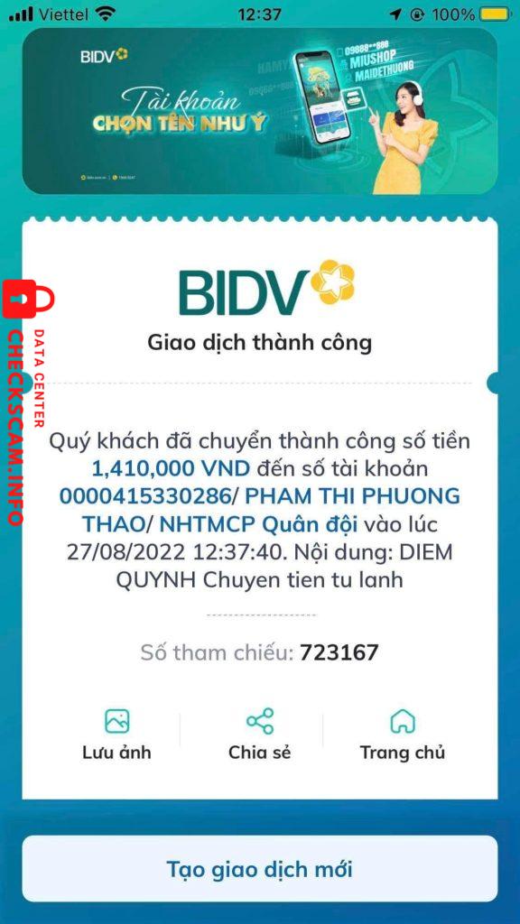 Evidência contra PHAM THI PHUONG THAO